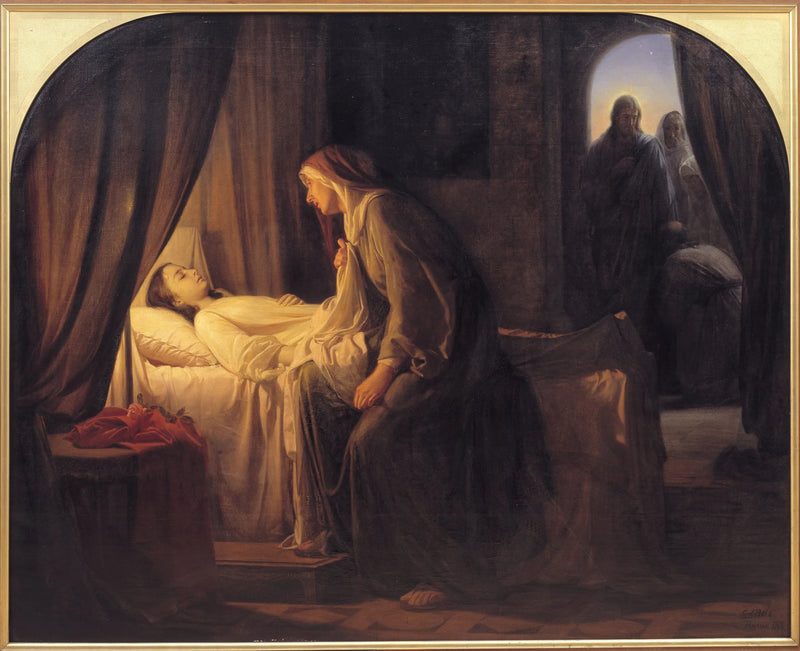 Jaïrus dotter - Carl Heinrich Bloch