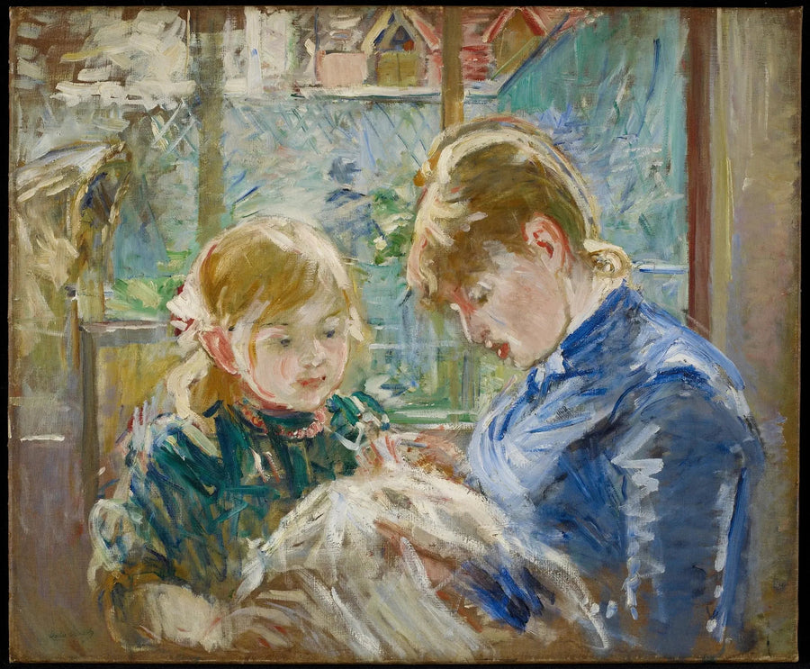 Konstnärens dotter, Julie, med sin barnflicka - Berthe Morisot
