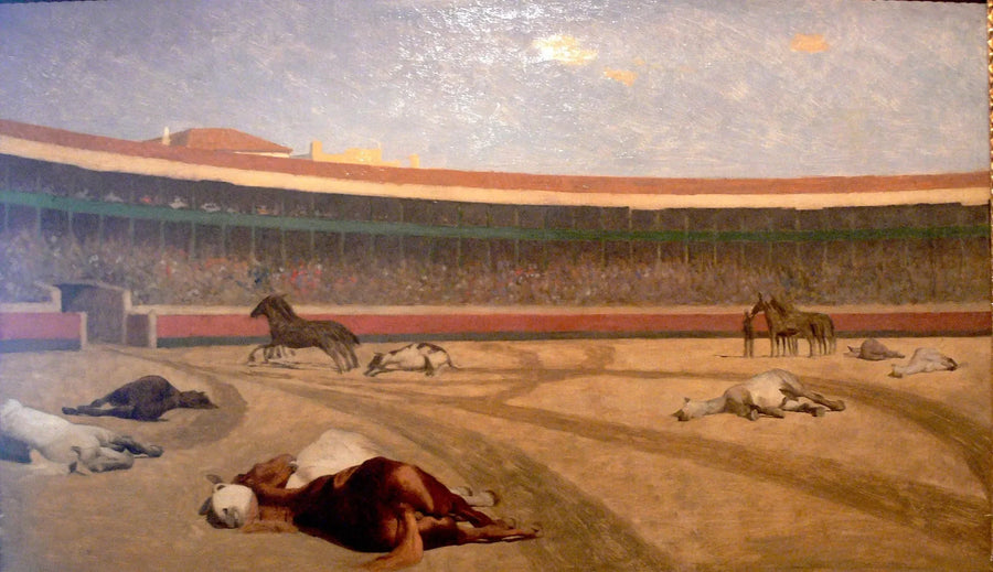 Stöten av tjurfäktning - Jean-Léon Gérôme