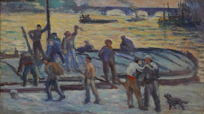 Dagens slut. Cementskjortor - Maximilien Luce