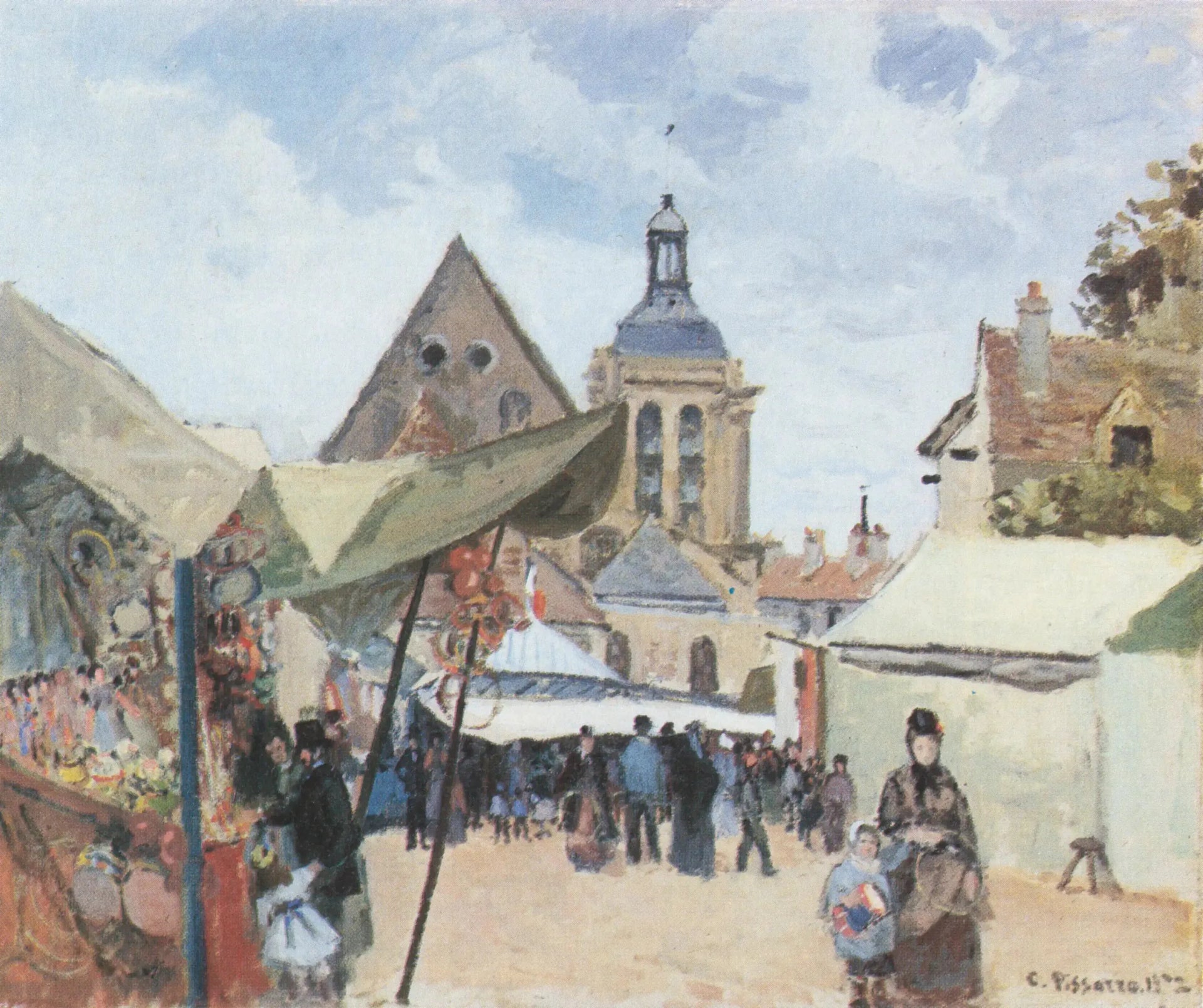 La Foire de Septembre, Pontoise - Camille Pissarro image 1 copie de tableau peinte à la main