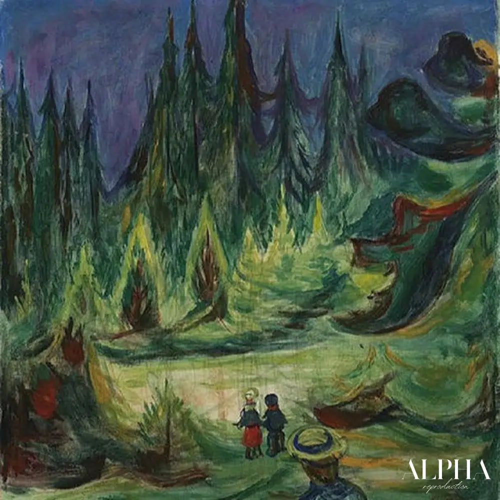 La forêt enchantée - Edvard Munch - Reproductions de tableaux et peintures haut de gamme