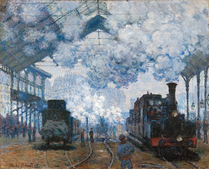 Saint-Lazare station, ankomst av ett tåg - Claude Monet