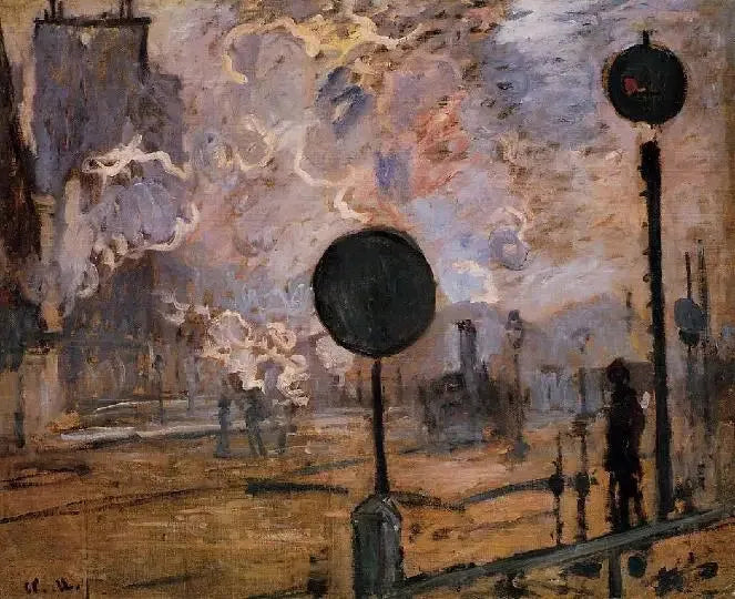 La Gare Saint-Lazare, signalerna - Claude Monet