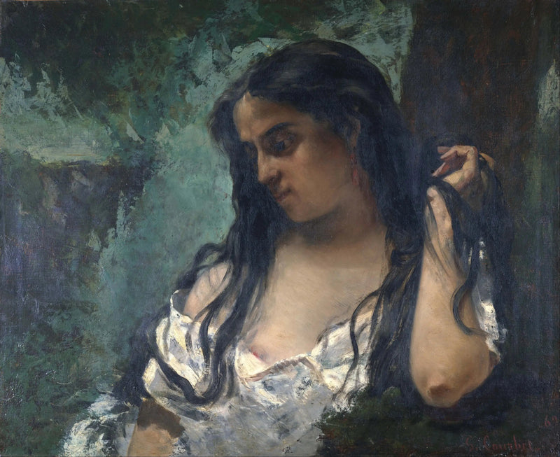 Den tänksamma Gitane - Gustave Courbet