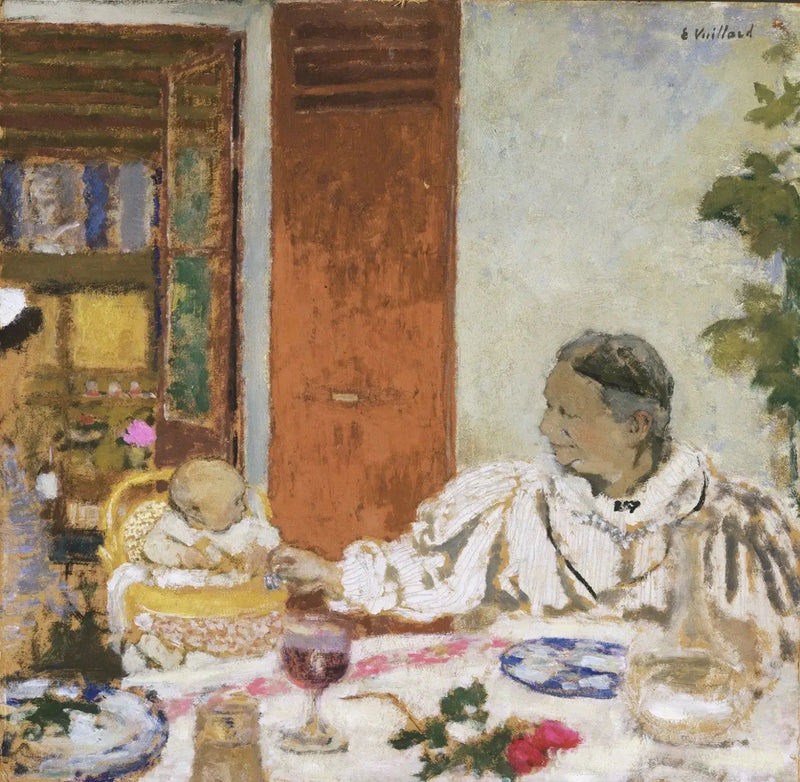 Farmor. Vid bordet - Édouard Vuillard