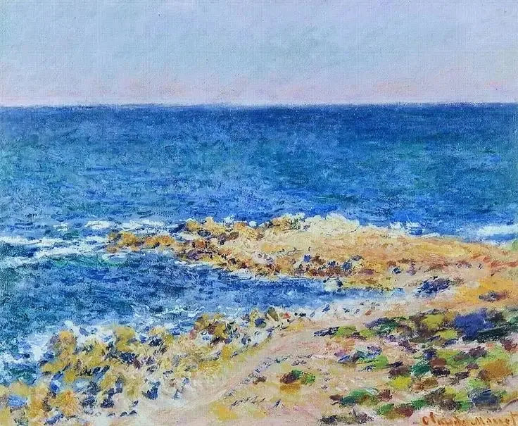 Den stora blå vid Antibes - Claude Monet