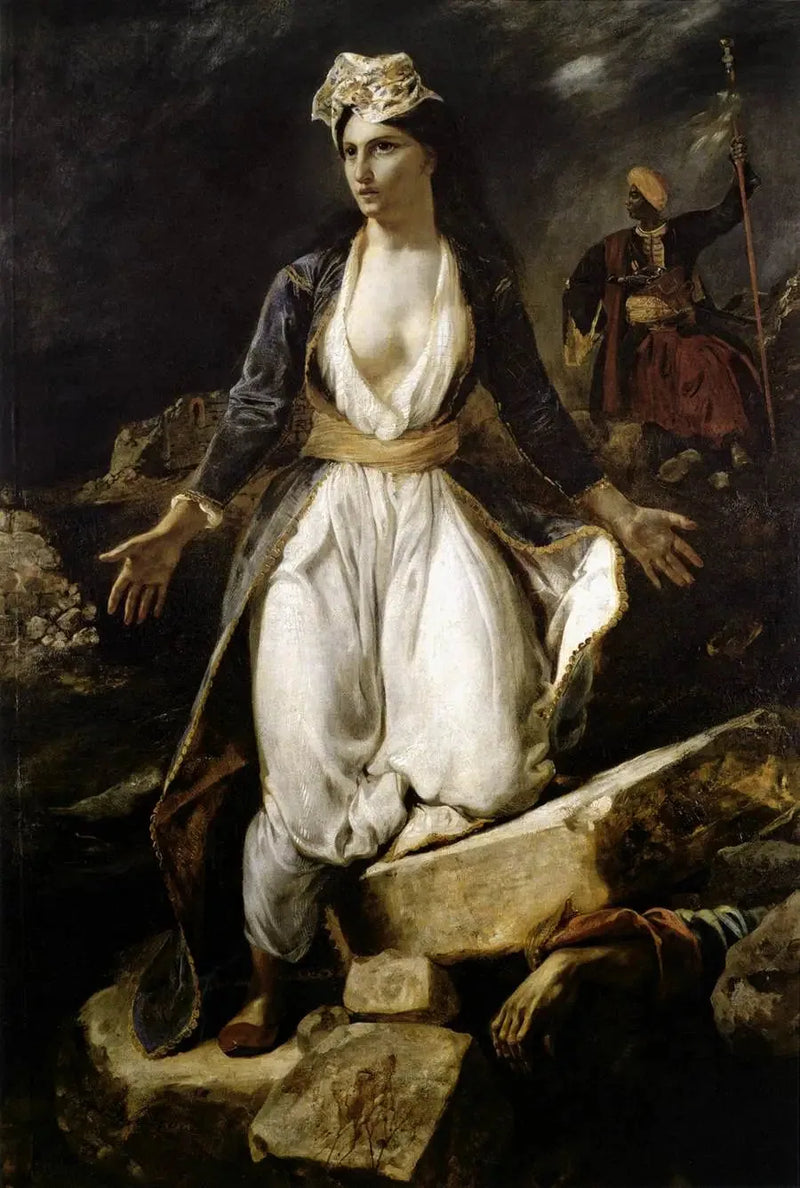 Grekland på ruinerna av Missolonghi - Eugène Delacroix