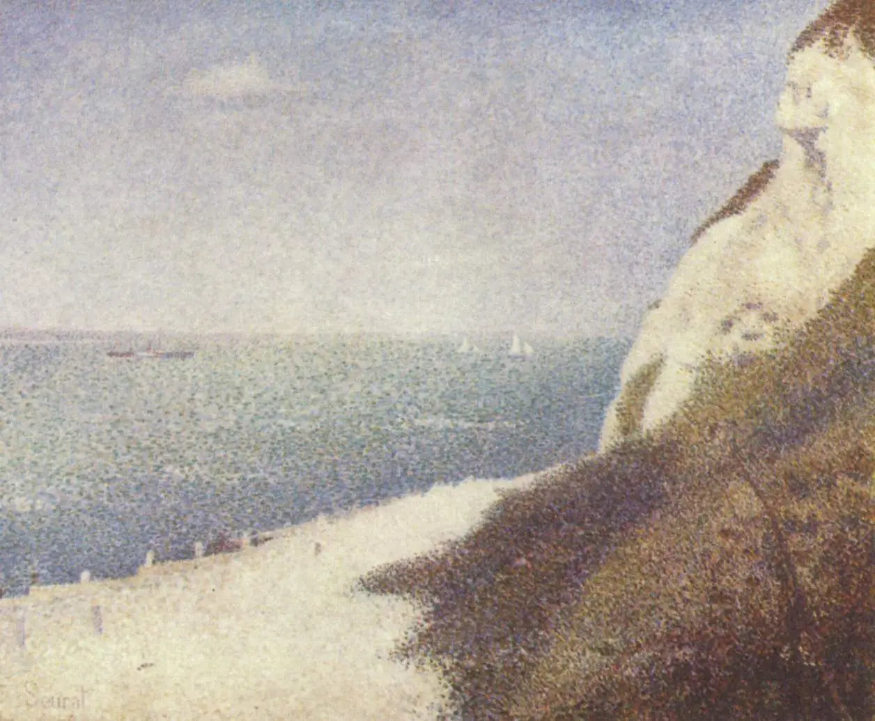 Reproduction du tableau « La Grève du Bas-Butin, Honfleur - Georges Seurat » par Alpha Reproduction en peinture à l’huile