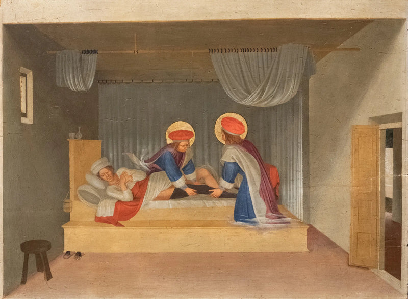 Justinins helande av helgon Côme och helgon Damien - Fra Angelico