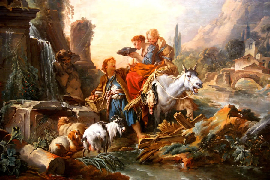 Vägkrogen vid fontänen - François Boucher