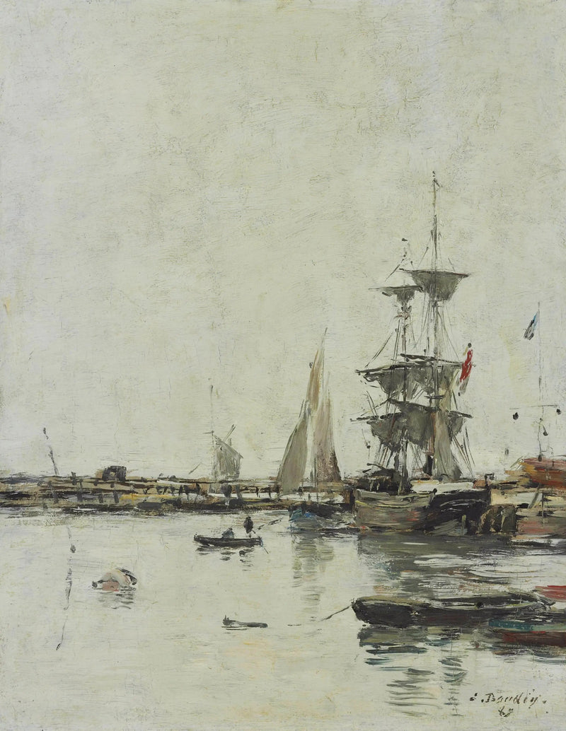 Bryggan i Trouville - Eugène Boudin
