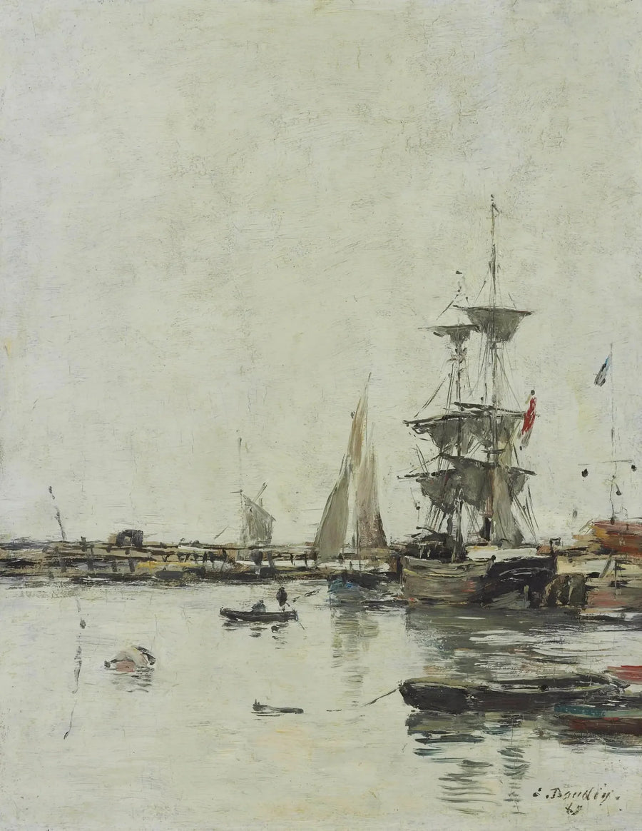 Bryggan i Trouville - Eugène Boudin