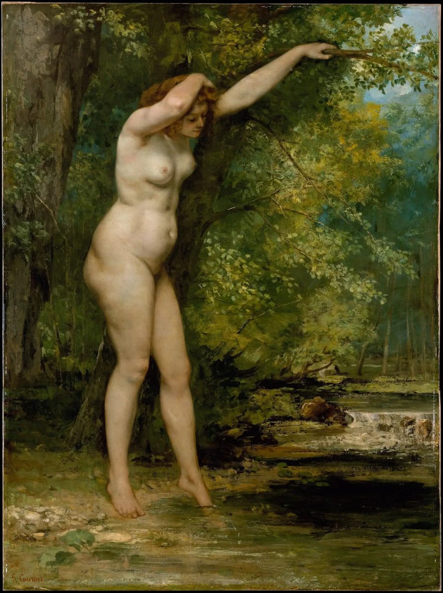 Den unga baderskan - Gustave Courbet