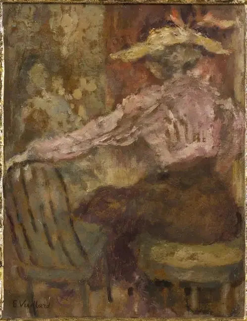 Den unga kvinnan i rosa blus - Édouard Vuillard