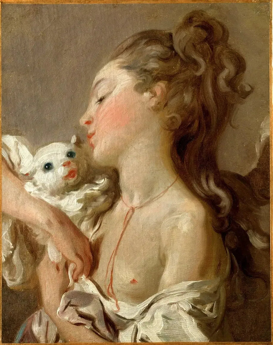 Den unga flickan med katten - Jean-Honoré Fragonard