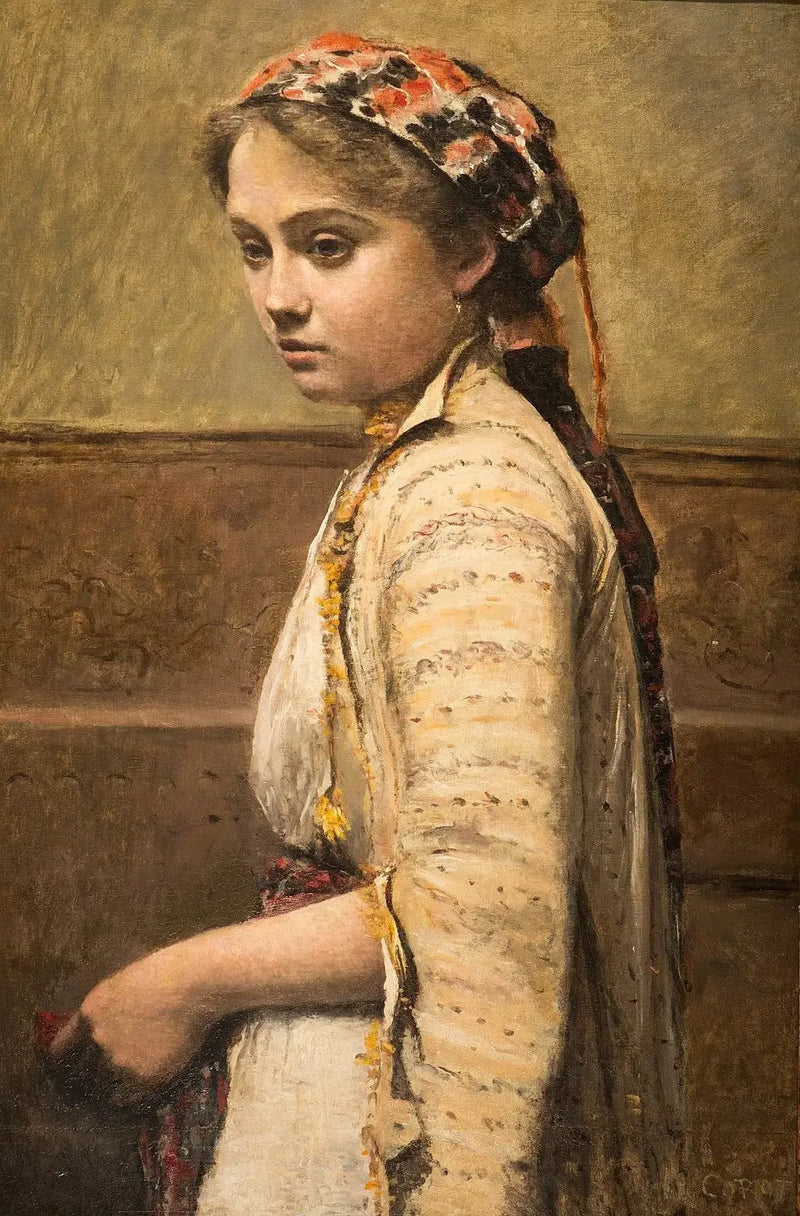 Den unge grekiskan - Jean-Baptiste Camille Corot