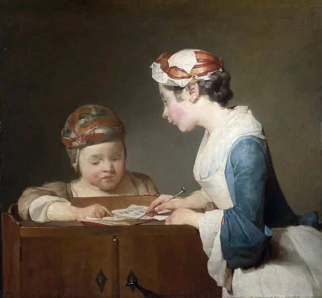 Den unga lärarinnan - Jean Simeón Chardin