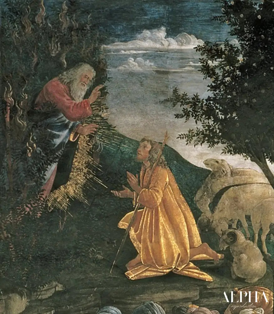 La Jeunesse de Moïse, dans la chapelle Sixtine, 1481 (détail de 80051) - Sandro Botticelli - Reproductions de tableaux et peintures haut de gamme