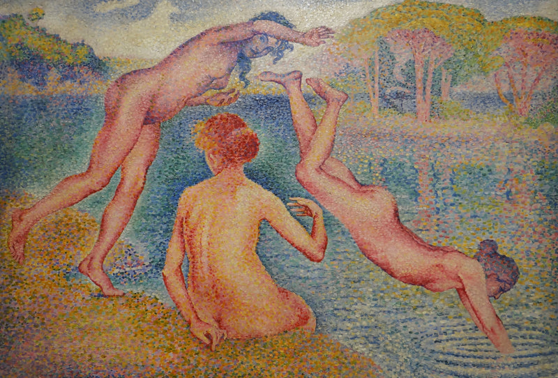 Den glada badningen - Henri-Edmond Cross