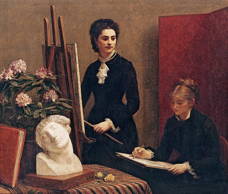 Teckningslektionen i ateljén - Henri Fantin-Latour