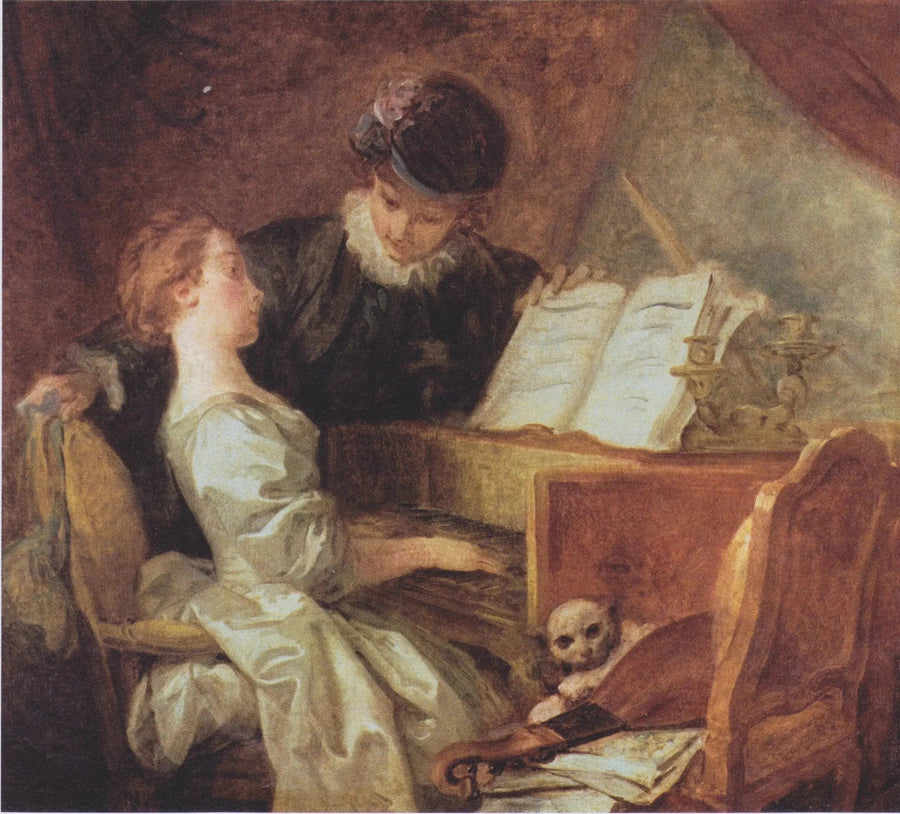 Musiklektionen - Jean-Honoré Fragonard