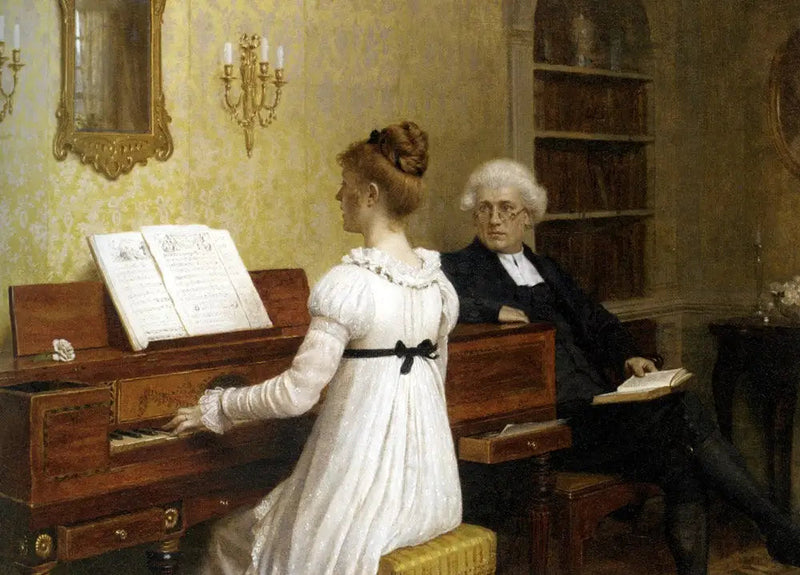 Pianolektionen - Edmund Blair Leighton