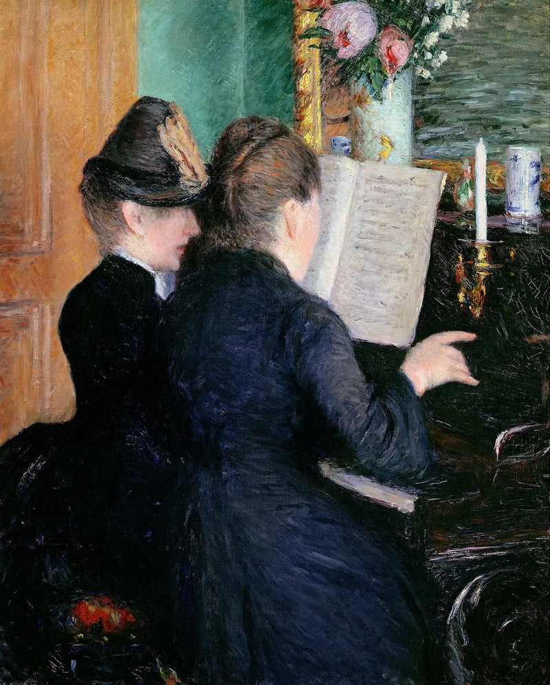 Pianolektionen - Gustave Caillebotte