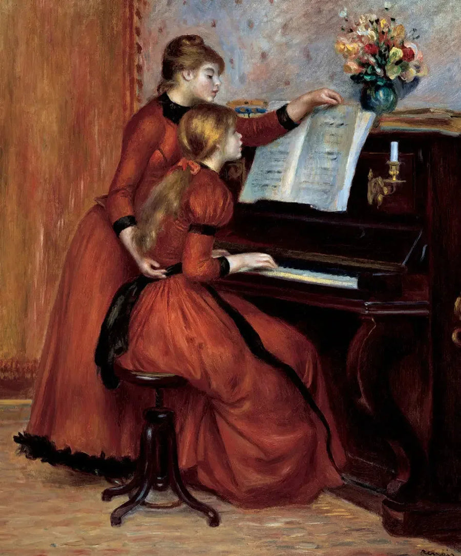 Pianolektionen - Pierre-Auguste Renoir
