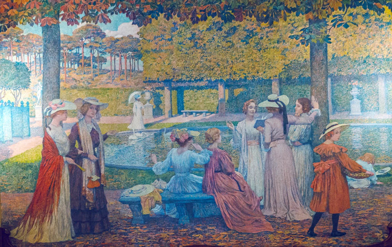 Läsning i parken - Théodore van Rysselberghe