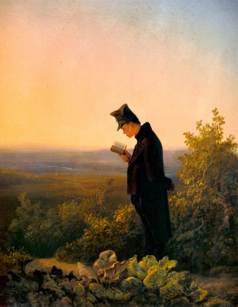 Brevlesning på kvällen - Carl Spitzweg