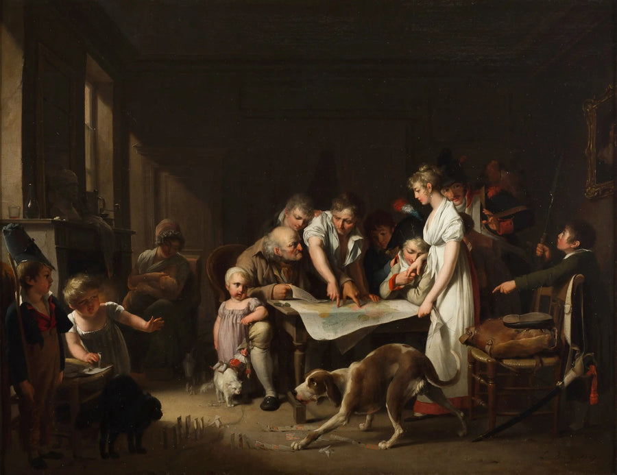 Läsningen av stora arméns bulletin - Louis-Léopold Boilly