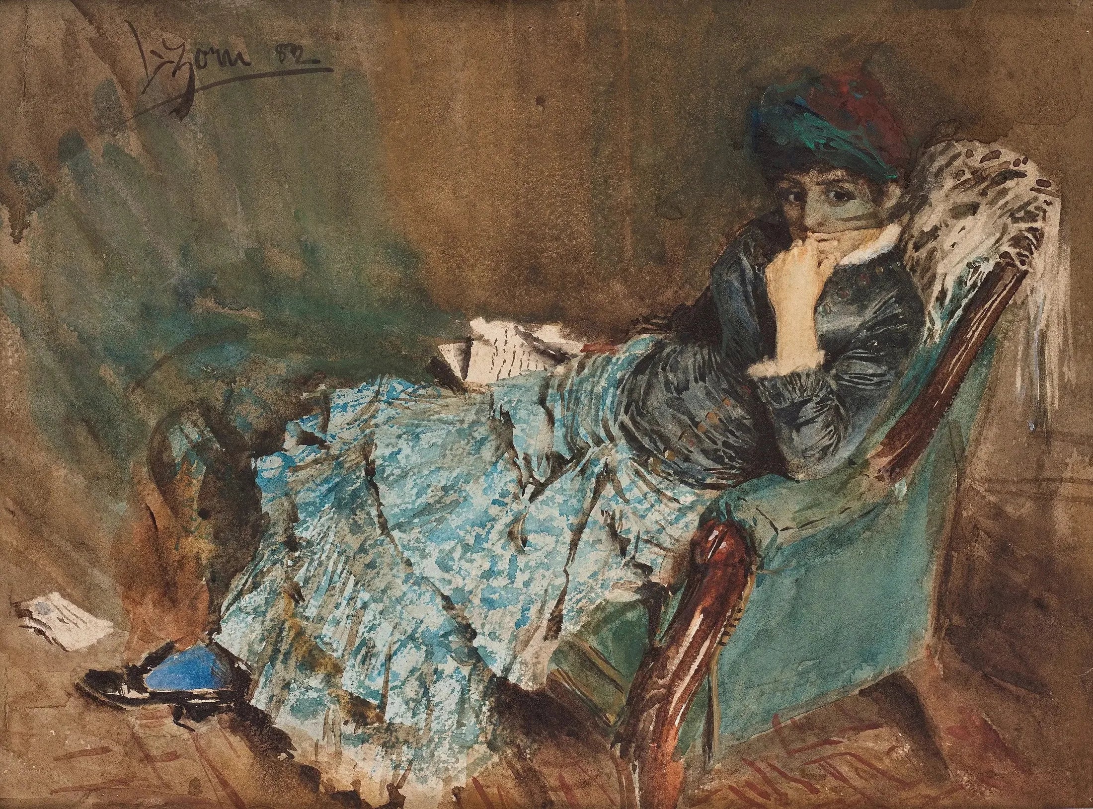 La lettre - Anders Zorn image 1 copie de tableau peinte à la main