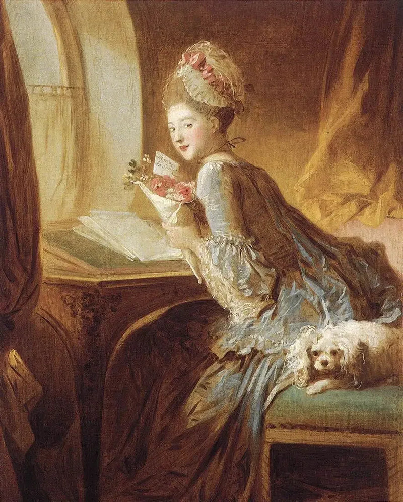 Kärleksbrevet - Jean-Honoré Fragonard