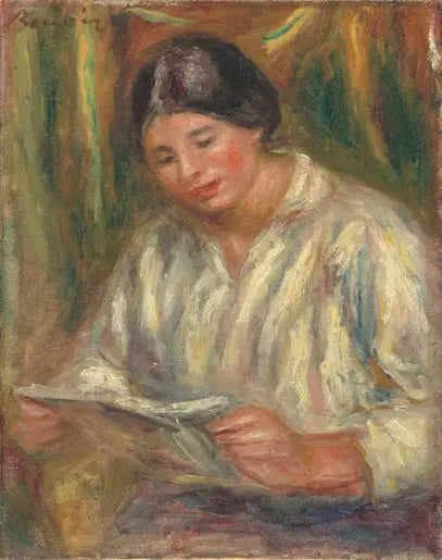 Den vita läsaren - Pierre-Auguste Renoir