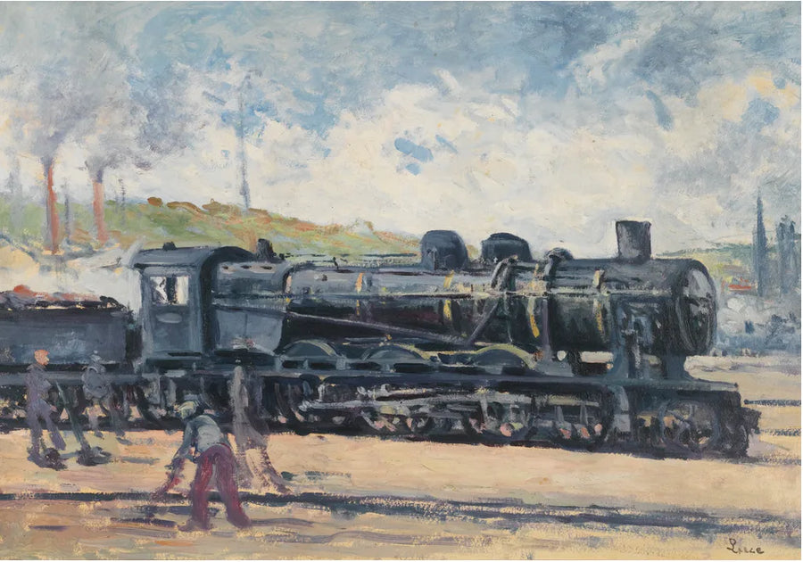 Lokomotivet, runt omkring Charleroi - Maximilien Luce