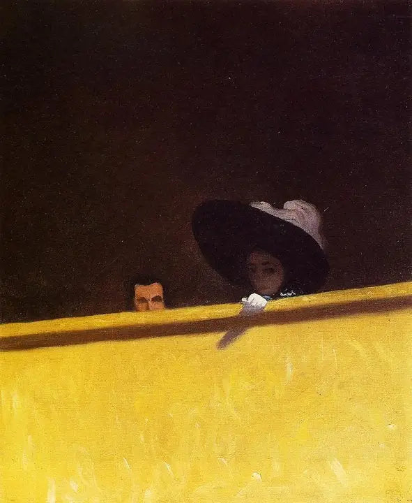 Teaterloge, herren och damen - Félix Vallotton