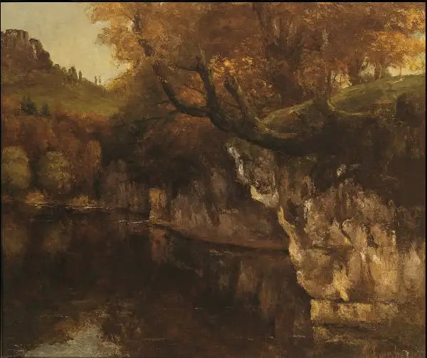 La Loue vid Scey-en-Varais - Gustave Courbet