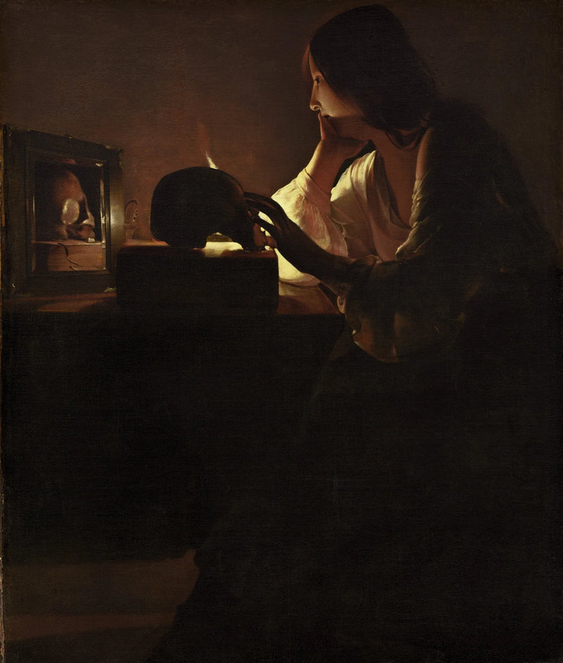 Madeleine med spegel - Georges de La Tour