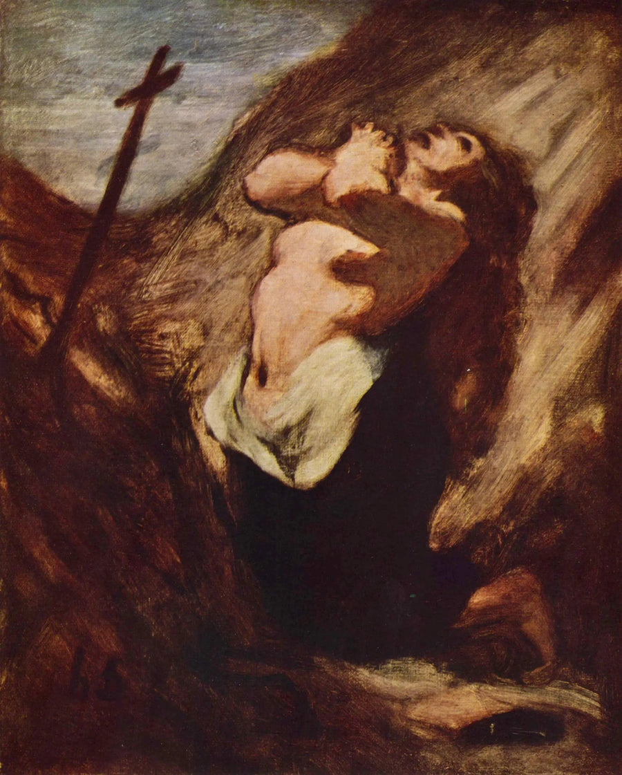 Madeleine i bön - Honoré Daumier