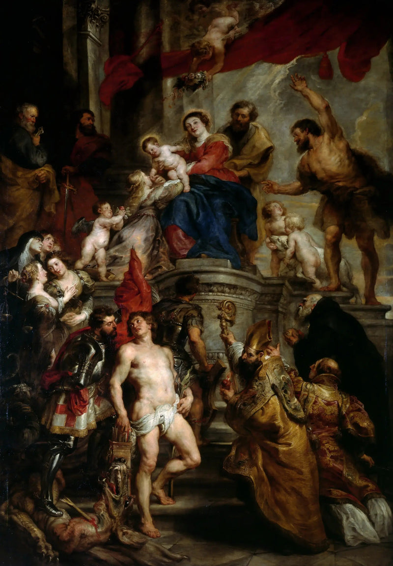 Madonna med helgon - Peter Paul Rubens