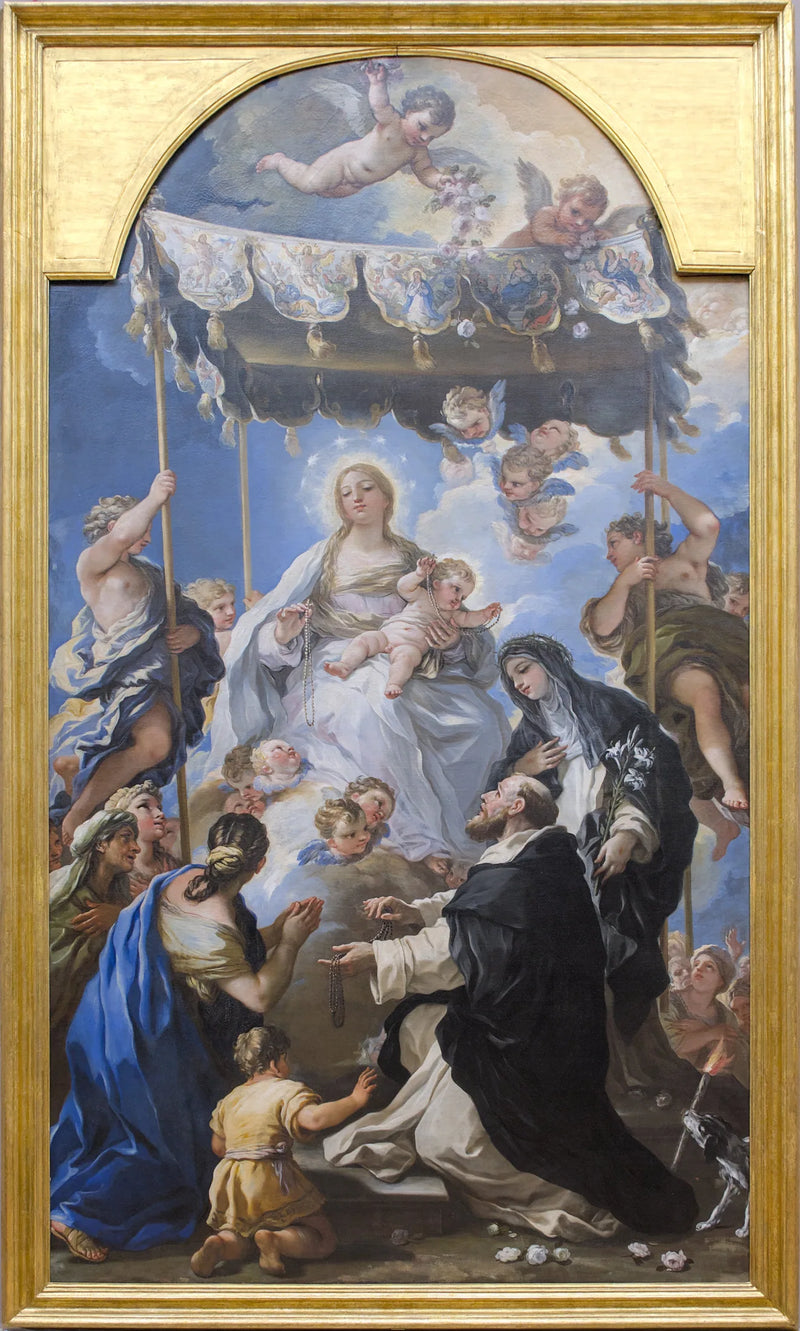 Madonna med baldakin - Luca Giordano