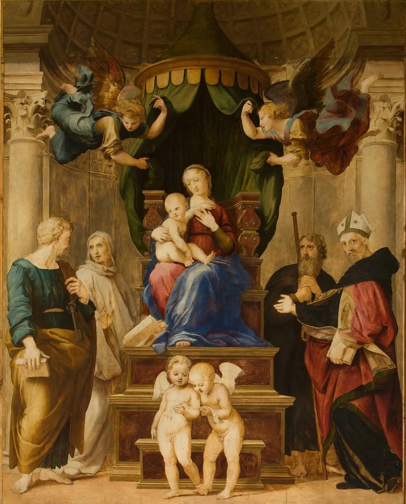 Madonnan med baldakinen - Raphael Sanzio