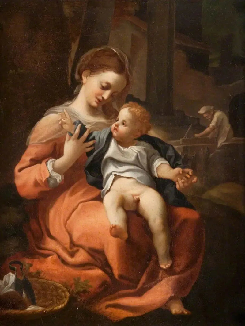 Madonna med korg - Antonio da Correggio