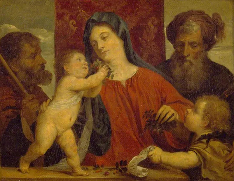 Madonna med körsbär - David Teniers den yngre