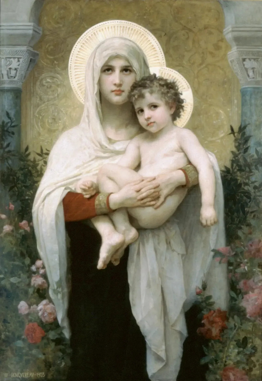 Madonnan med rosor - Bouguereau