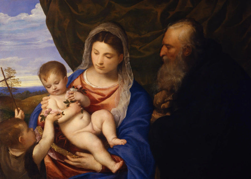 Madonnan med rosor - Titian