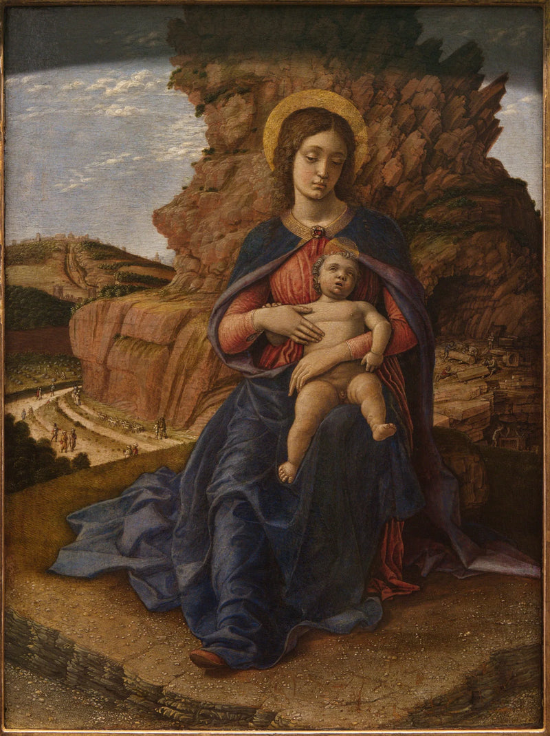 Madonnan av gruvan - Andrea Mantegna