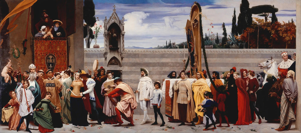 La Madone de Cimabue portée en procession à Florence - Frederic Leighton image 1 reproduction d’œuvre d’art à l’huile
