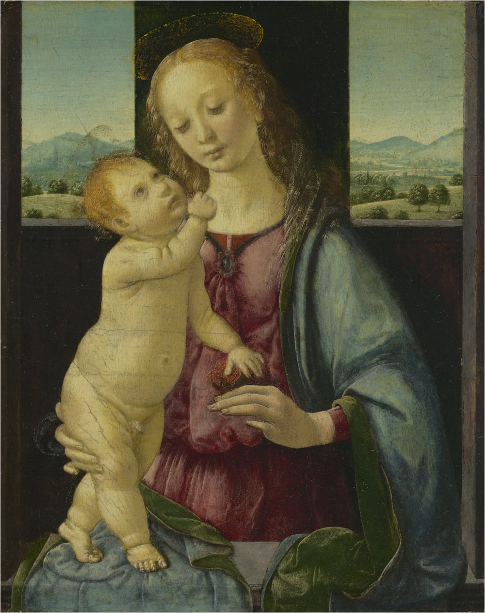Reproduction du tableau « La Madone Dreyfus - Léonard de Vinci » par Alpha Reproduction en peinture à l’huile